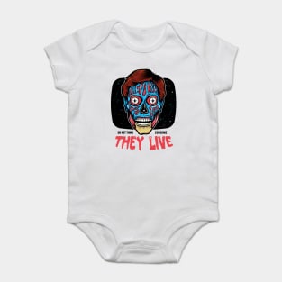 they live - obey Baby Bodysuit